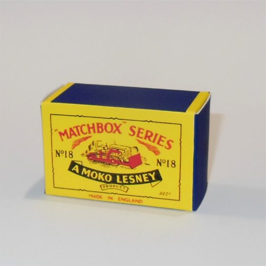 Matchbox Lesney 18a Caterpillar Bulldozer B Style Repro Box