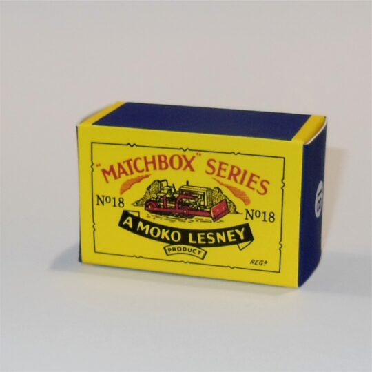 Matchbox Lesney 18b Caterpillar Bulldozer B Style Repro Box