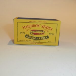 Matchbox Lesney 21b2 Bedford Coach B Style Repro Box