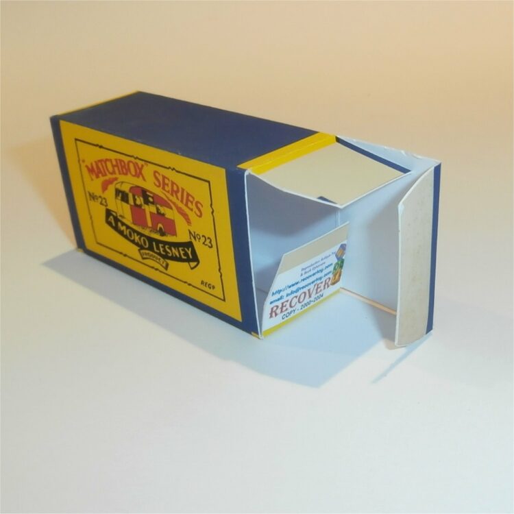 Matchbox Lesney 23a Berkeley Cavalier Caravan B Style Repro Box