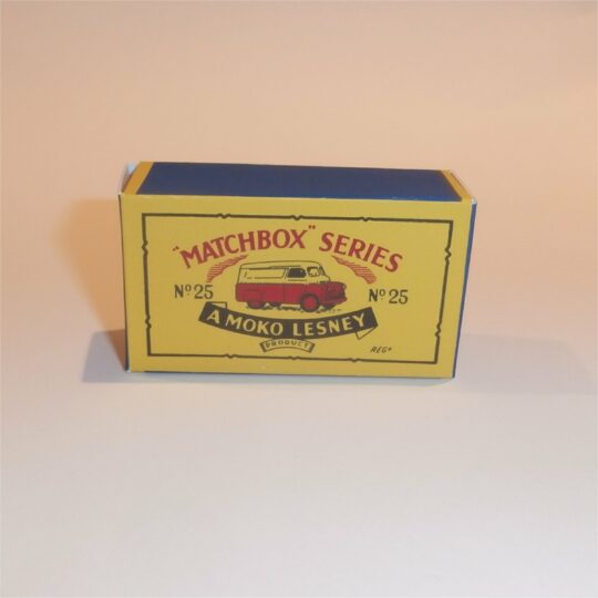 Matchbox Lesney 25 a Bedford Dunlop Van B Style Repro Box