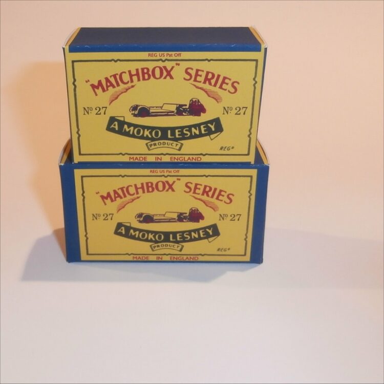 Matchbox Lesney 27a Low Loader B Style Repro Box