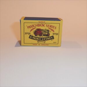 Matchbox Lesney 28a Compressor Truck B Style Repro Box