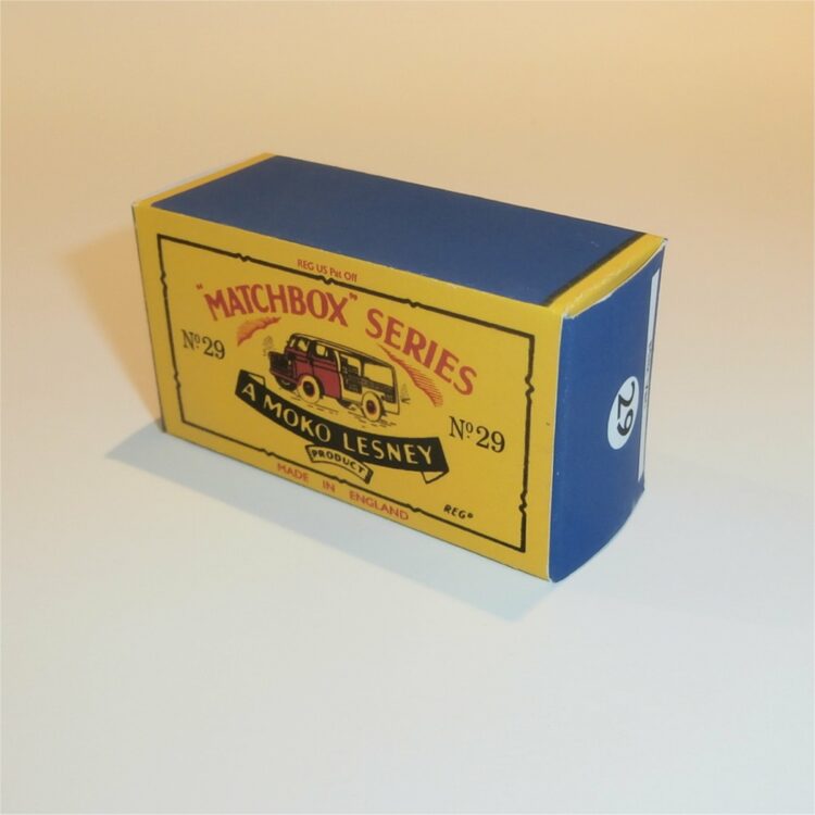 Matchbox Lesney 29a Milk Van B Style Repro Box