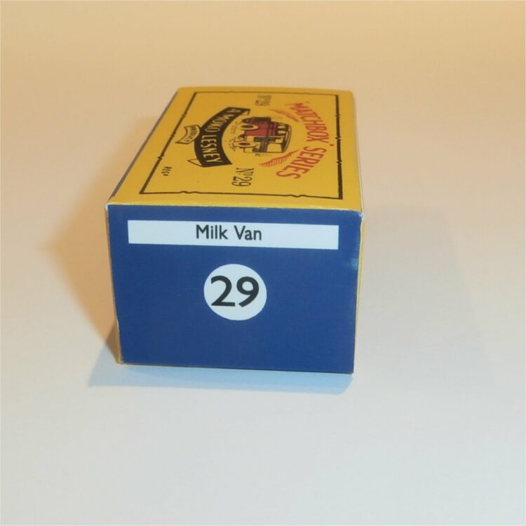 Matchbox Lesney 29a Milk Van B Style Repro Box