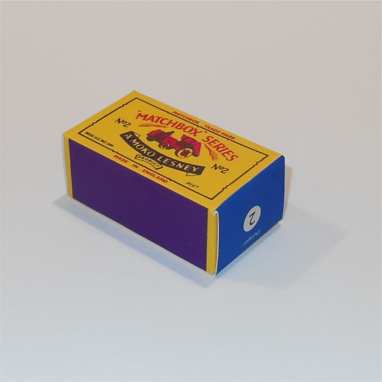 Matchbox Lesney 2b Dumper B Style Repro Box