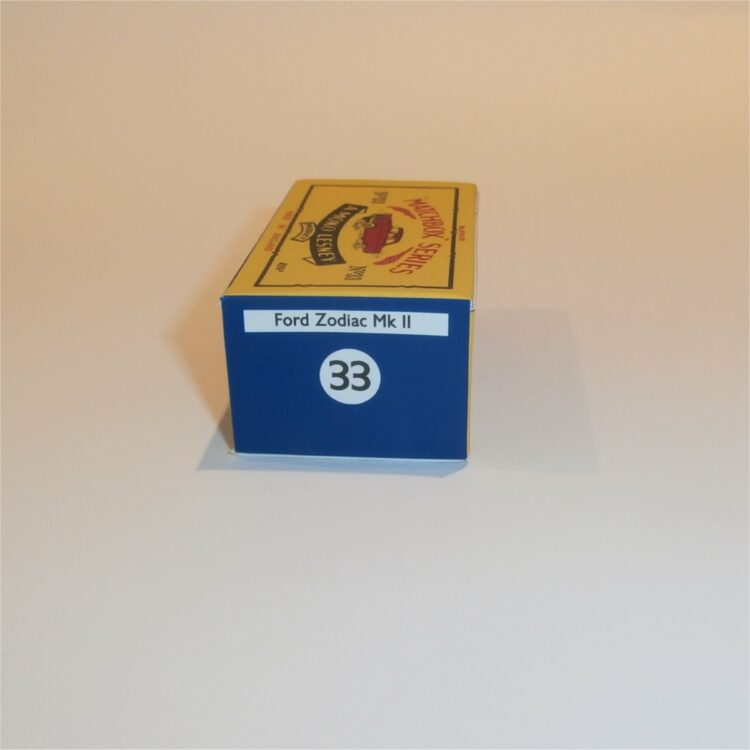 Matchbox Lesney 33a Ford Zodiac Mk II B Style Repro Box