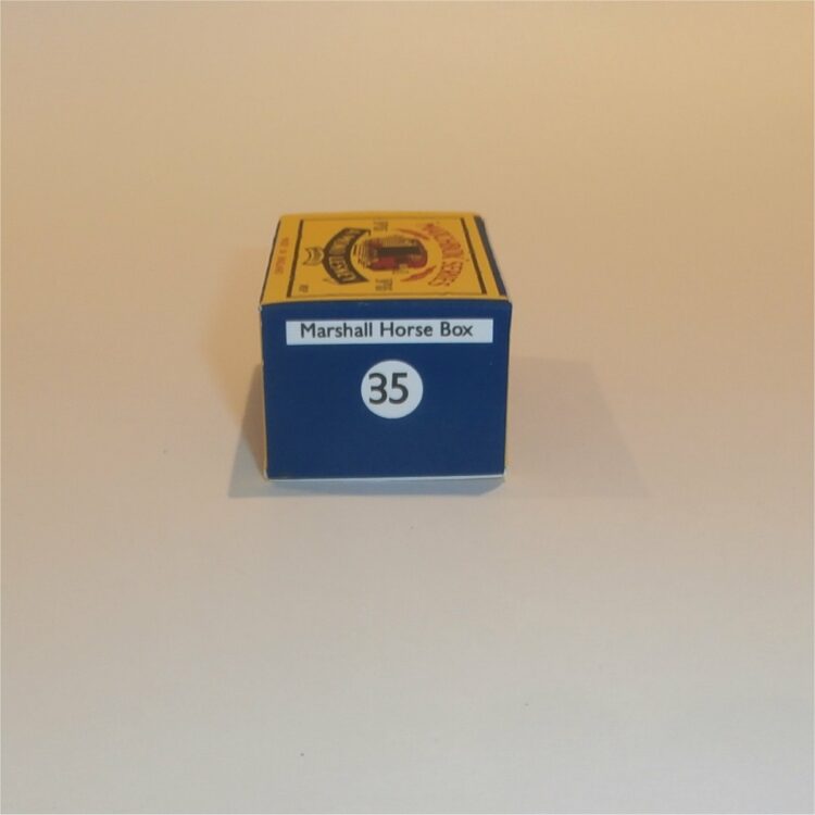 Matchbox Lesney 35 Horse Box B Style Repro Box