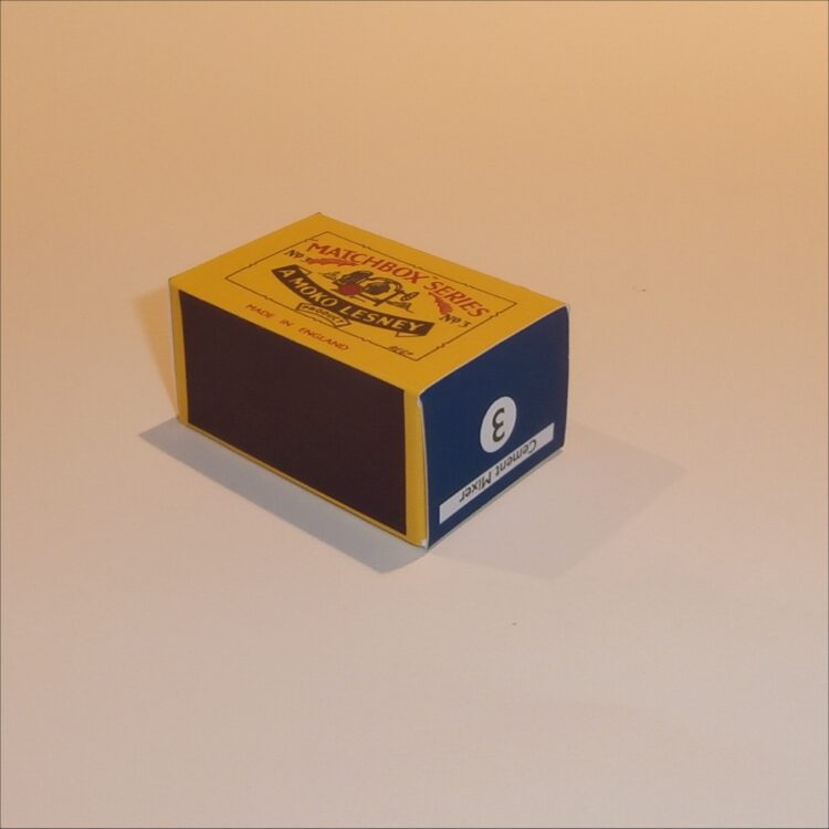 Matchbox Lesney 3a Cement Mixer B Style Repro Box