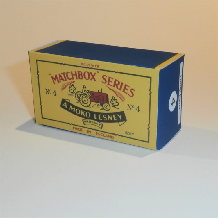 Matchbox Lesney 4b Massey Harris Tractor B Style Repro Box