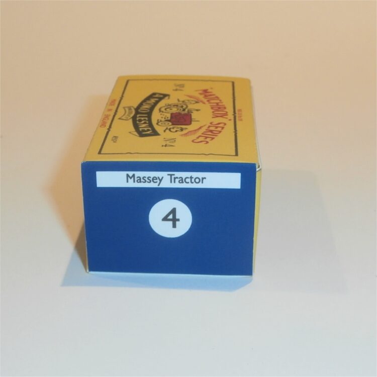Matchbox Lesney 4b Massey Harris Tractor B Style Repro Box