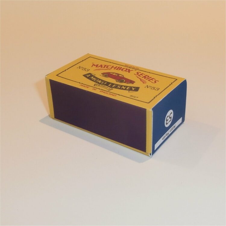 Matchbox Lesney 53a Aston Martin B Style Repro Box