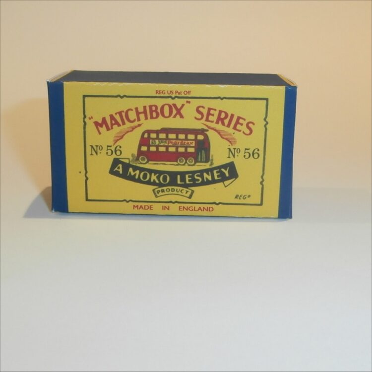 Matchbox Lesney 56a London Trolley Bus B Style Repro Box