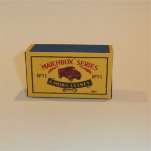 Matchbox Lesney 71a Army Water Tanker B Style Repro Box