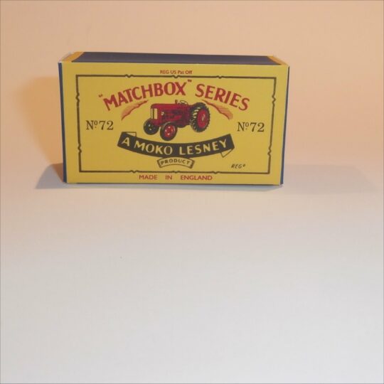 Matchbox Lesney 72a Tractor B Style Repro Box