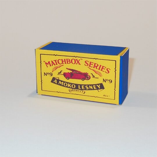 Matchbox Lesney 9 b Dennis Fire Escape Repro Box