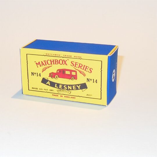 Matchbox Lesney 14 b Daimler Ambulance Repro C Style Box