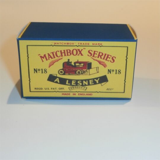 Matchbox Lesney 18 c Caterpillar Bulldozer C Style Repro Box
