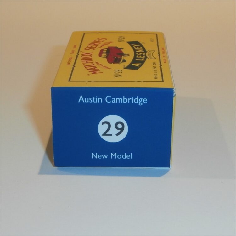 Matchbox Lesney 29 b Austin Cambridge C Style Repro Box