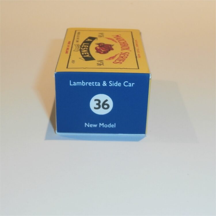 Matchbox Lesney 36 b Lambretta Scooter & Sidecar C Style Repro Box