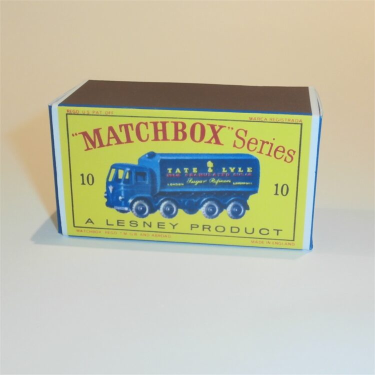 Matchbox Lesney 10c Sugar Container Truck Empty D Style Repro Box