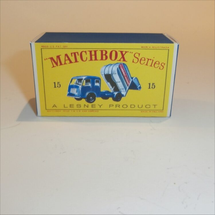 Matchbox Lesney 15c Dennis Refuse Truck Empty D Style Repro Box