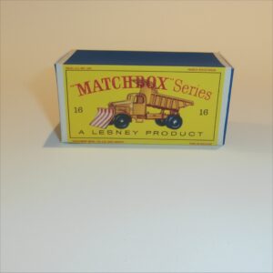 Matchbox Lesney 16c2 Snow Plough Red Stripes Empty D Style Repro Box