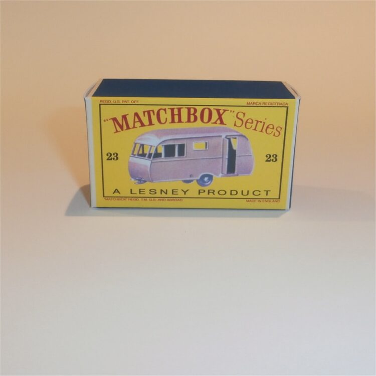 Matchbox Lesney 23c2 Bluebird Dauphine Caravan Pink Empty D Style Repro Box