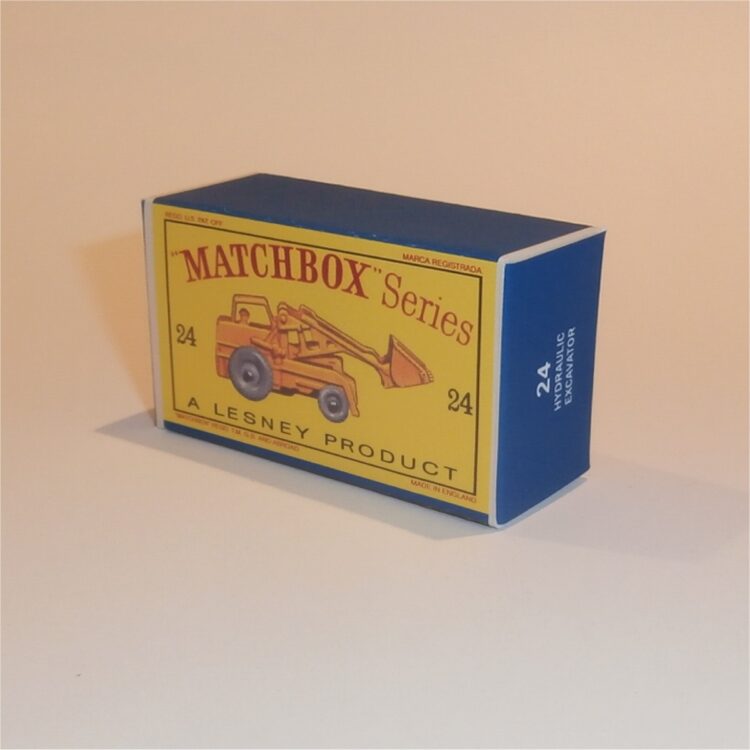 Matchbox Lesney 24b Weatherill Hydraulic Excavator Empty D Style Repro Box