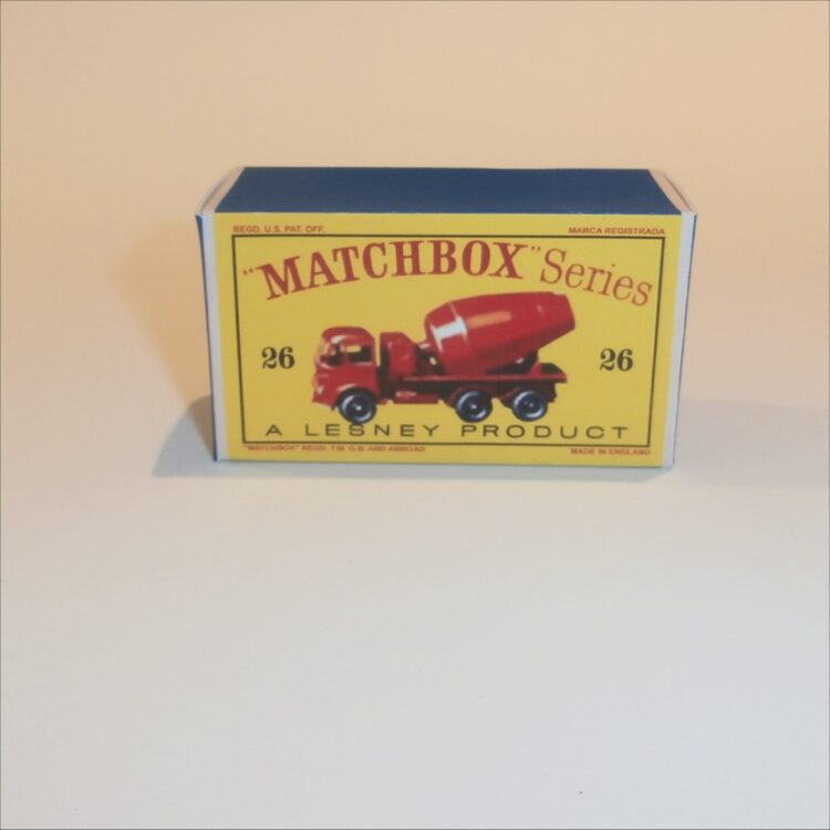 Matchbox Lesney 26b Foden Concrete Truck Empty D Style Repro Box