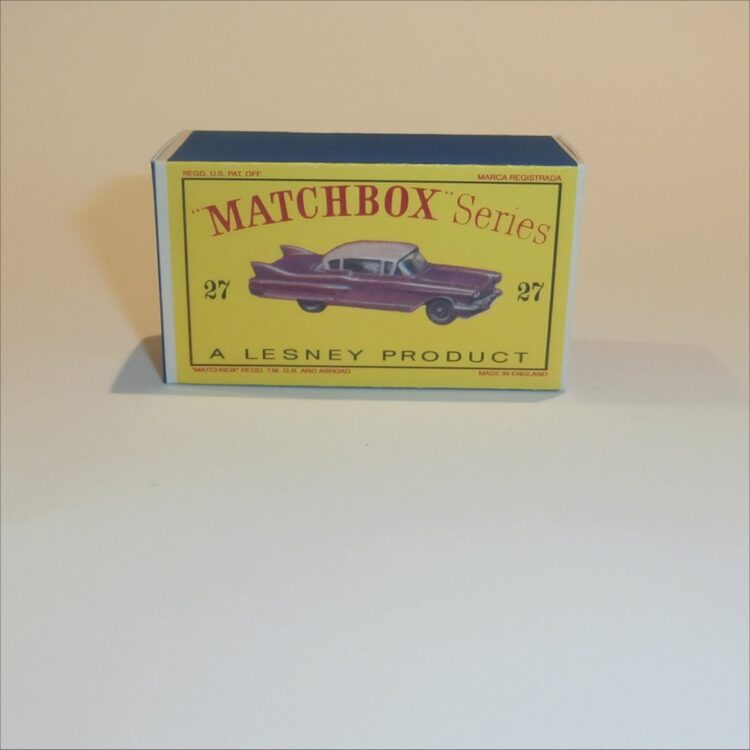 Matchbox Lesney 27c Cadillac Sixty Special Empty D Style Repro Box