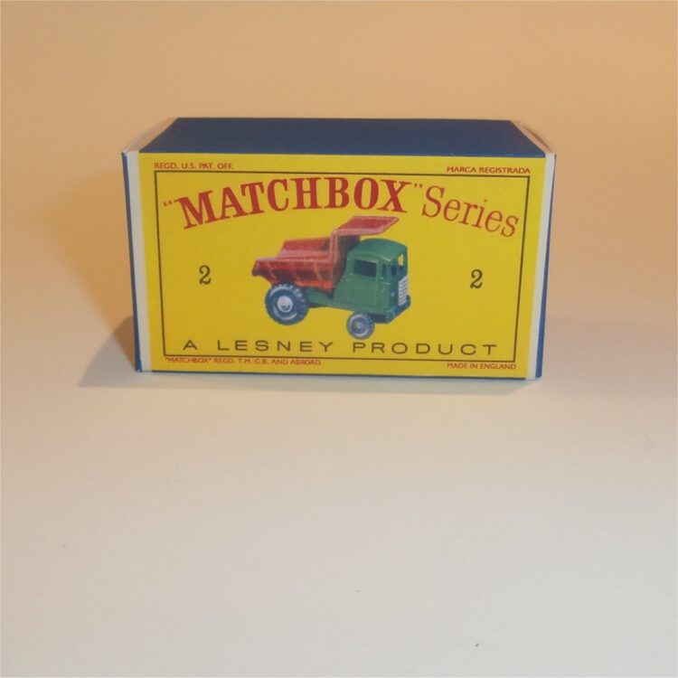 Matchbox Lesney 2c Muir Hill Dumper Empty D Style Repro Box