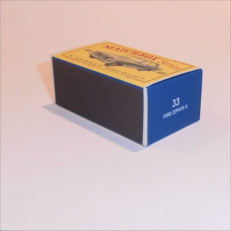 Matchbox Lesney 33b1 Ford Zephyr III Green Empty D Style Repro Box
