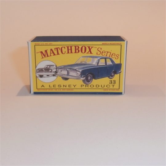 Matchbox Lesney 33b2 Ford Zephyr III Blue Empty D Style Repro Box