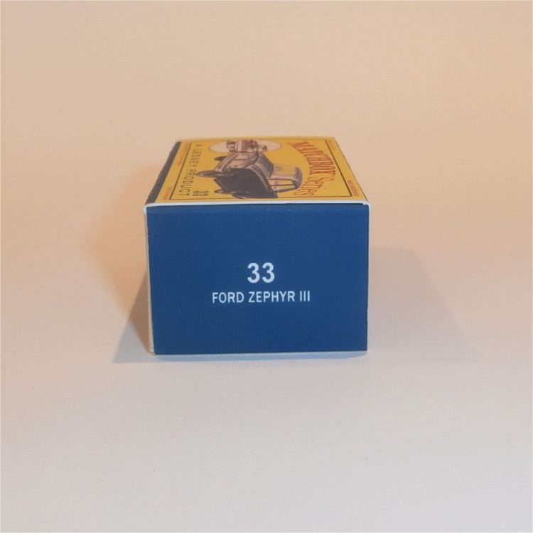 Matchbox Lesney 33b2 Ford Zephyr III Blue Empty D Style Repro Box