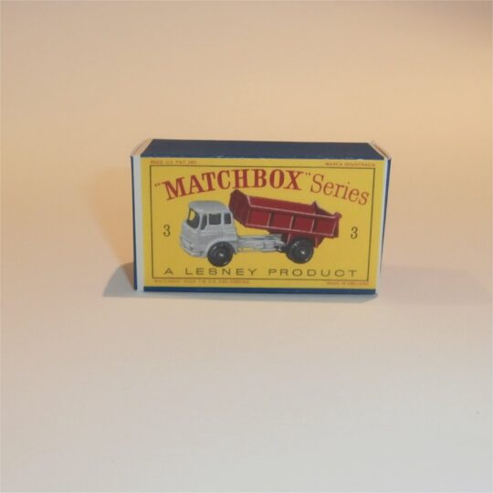 Matchbox Lesney 3b Bedford Tipper Truck Empty D Style Repro Box