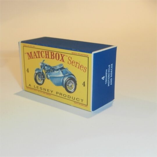 Matchbox Lesney 4c Triumph Motor Cycle Empty D Style Repro Box