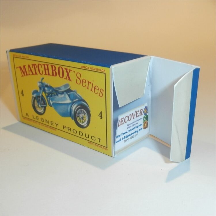 Matchbox Lesney 4c Triumph Motor Cycle Empty D Style Repro Box