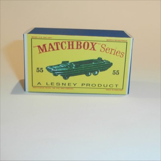 Matchbox Lesney 55a DUKW Military Amphibian Empty D Style Repro Box