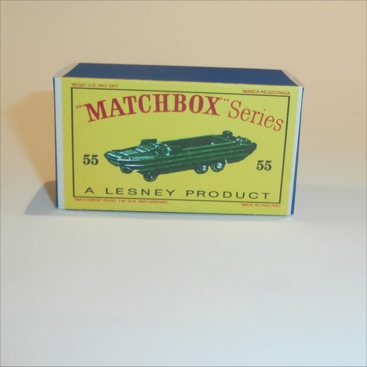 Matchbox Lesney 55a DUKW Military Amphibian Empty D Style Repro Box