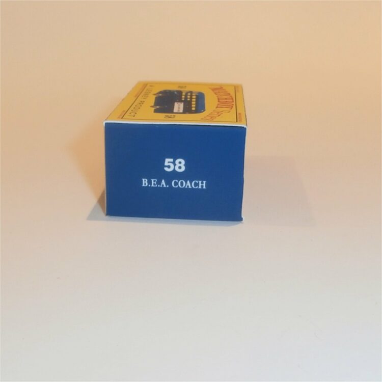 Matchbox Lesney 58a AEC Bus Coach 'BEA' Empty D Style Repro Box