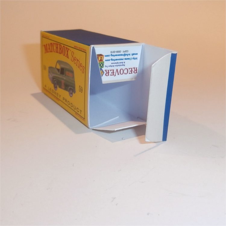 Matchbox Lesney 59a Ford Thames Singer Van Empty D Style Repro Box