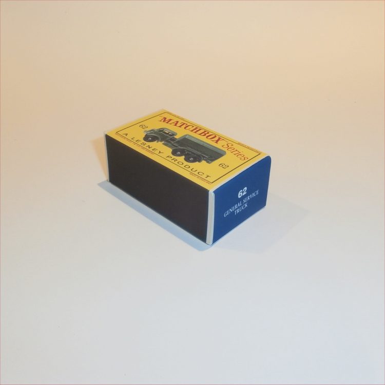 Matchbox Lesney 62a Military General Service Lorry Empty D Style Repro Box