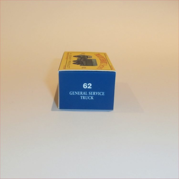 Matchbox Lesney 62a Military General Service Lorry Empty D Style Repro Box