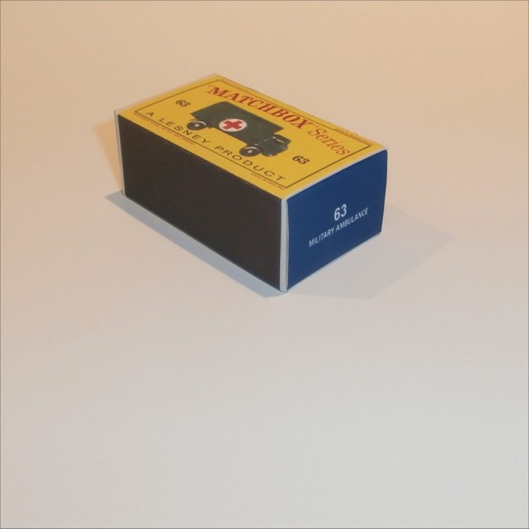 Matchbox Lesney 63a Military Ambulance Empty D Style Repro Box