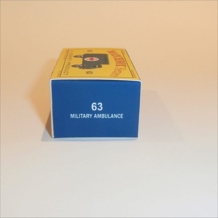 Matchbox Lesney 63a Military Ambulance Empty D Style Repro Box