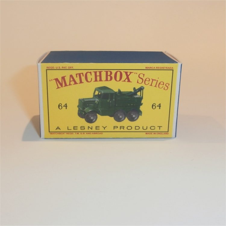 Matchbox Lesney 64a Scammel Breakdown Truck Empty D Style Repro Box