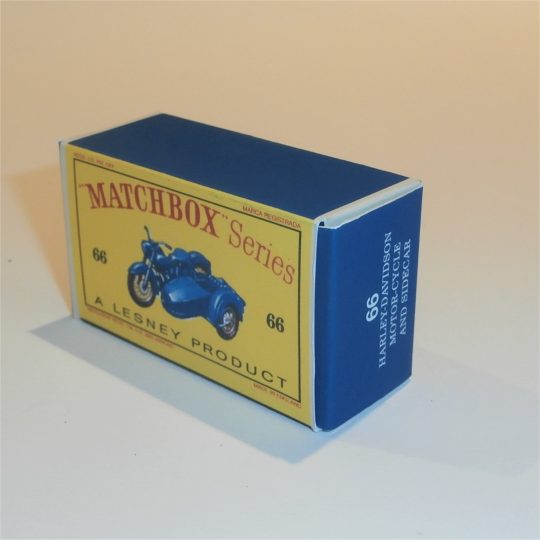 Matchbox Lesney 66b Harley-Davidson Motor Cycle Blue Empty D Style Repro Box