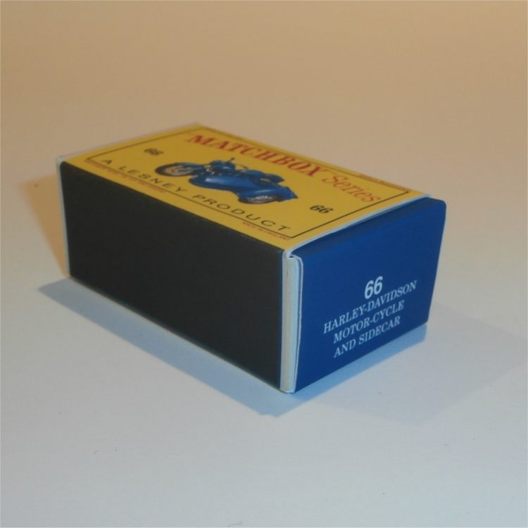 Matchbox Lesney 66b Harley-Davidson Motor Cycle Blue Empty D Style Repro Box
