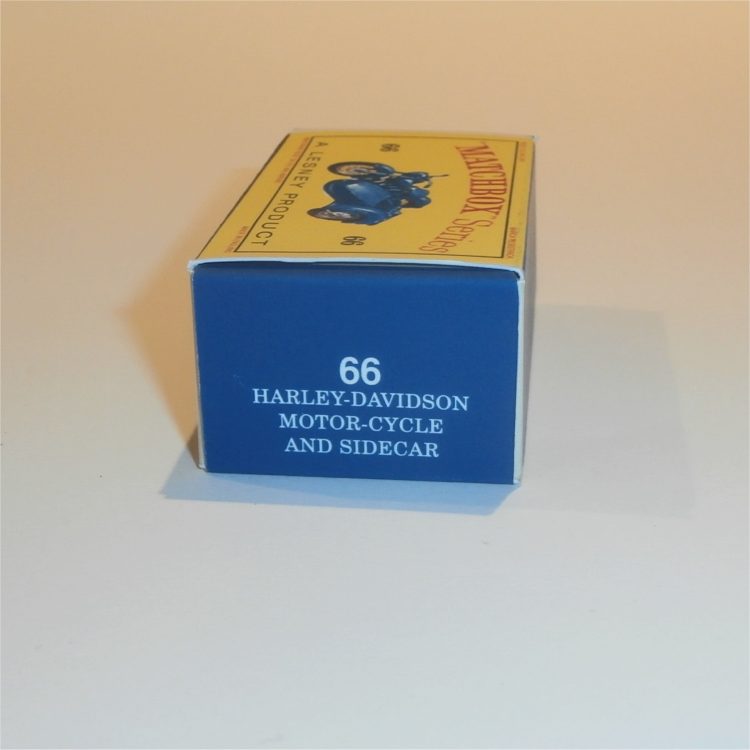 Matchbox Lesney 66b Harley-Davidson Motor Cycle Blue Empty D Style Repro Box
